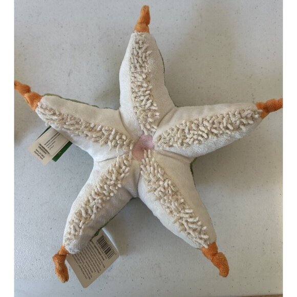 2 Wild Republic stuffed starfish plush realistic TAG green orange 2014 Cuddlekin - Picture 11 of 16